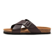 Cross Strap Buckle Cork Footbed PU Upper Composite Outsole Sandals KWN - 图片 3